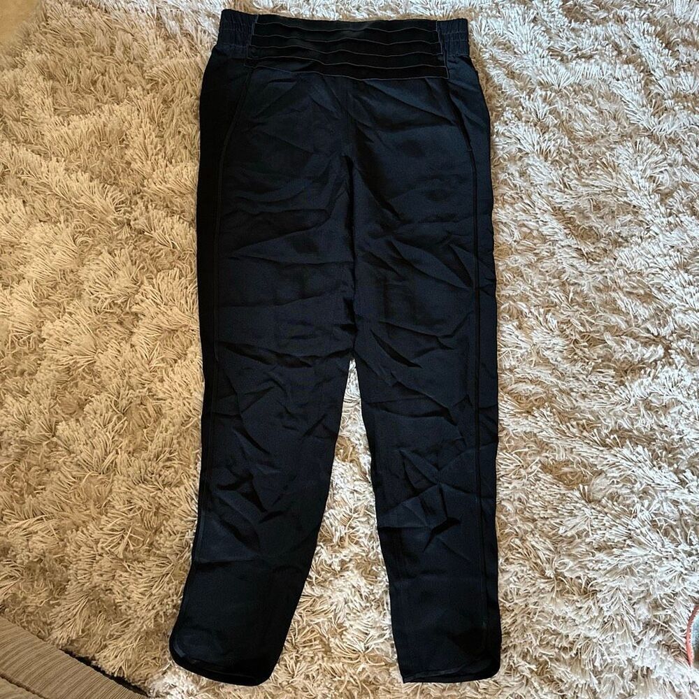 Alexander Wang 100% silk black trouser size 6 designer